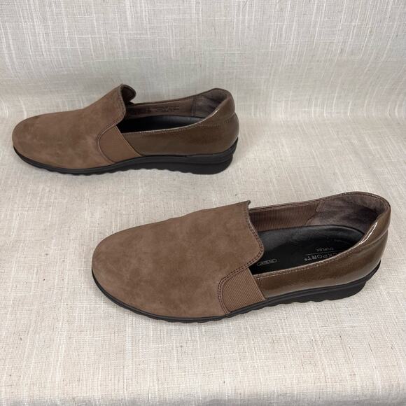 Rockport Size 7 truFLEX Chenole Tan Suede Slip-On Loafer Shoes Patent Leather - Picture 6 of 13